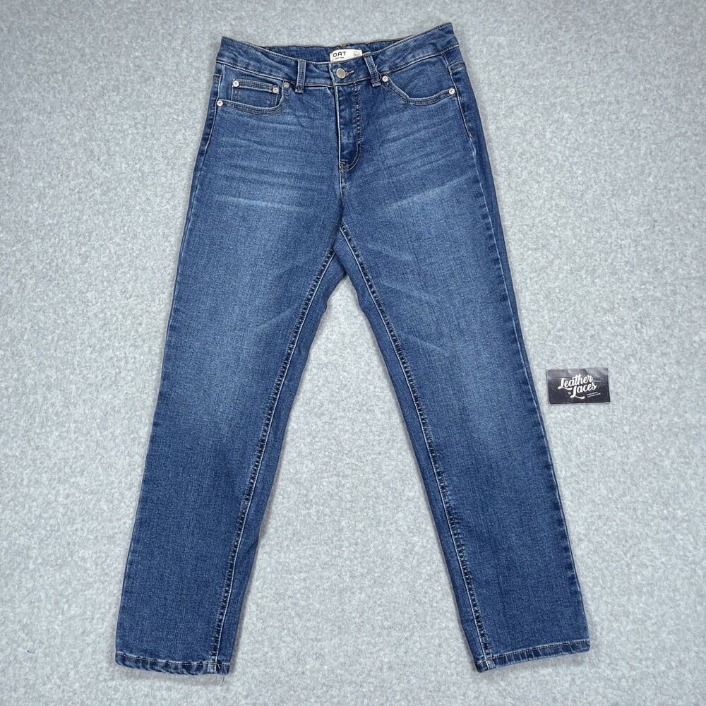 Oat New York Jeans Womens 4 / 27 x 27 Blue Slim Straight Mid Rise Ankle Denim